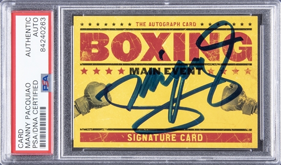 2012 Manny Pacquiao Signed Card - PSA/DNA Authentic 